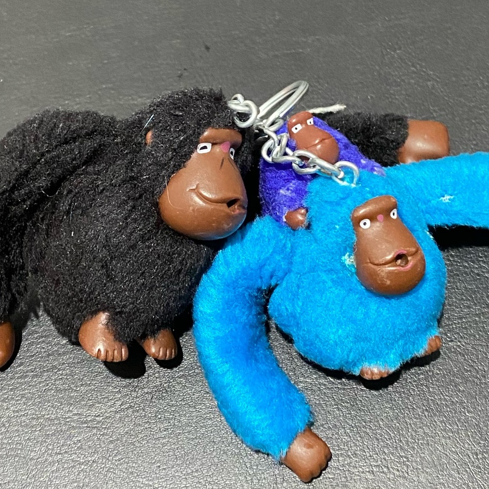 2 pcs | Cute Kipling Monkey Mom & Baby Keychains Key Rings Bag Purse Accessory - Picture 4 of 10